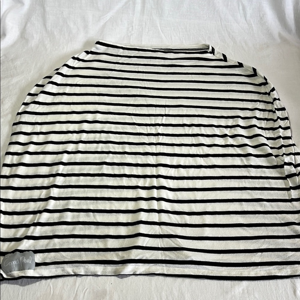 Copper Pearl Black and White Striped nursing cover